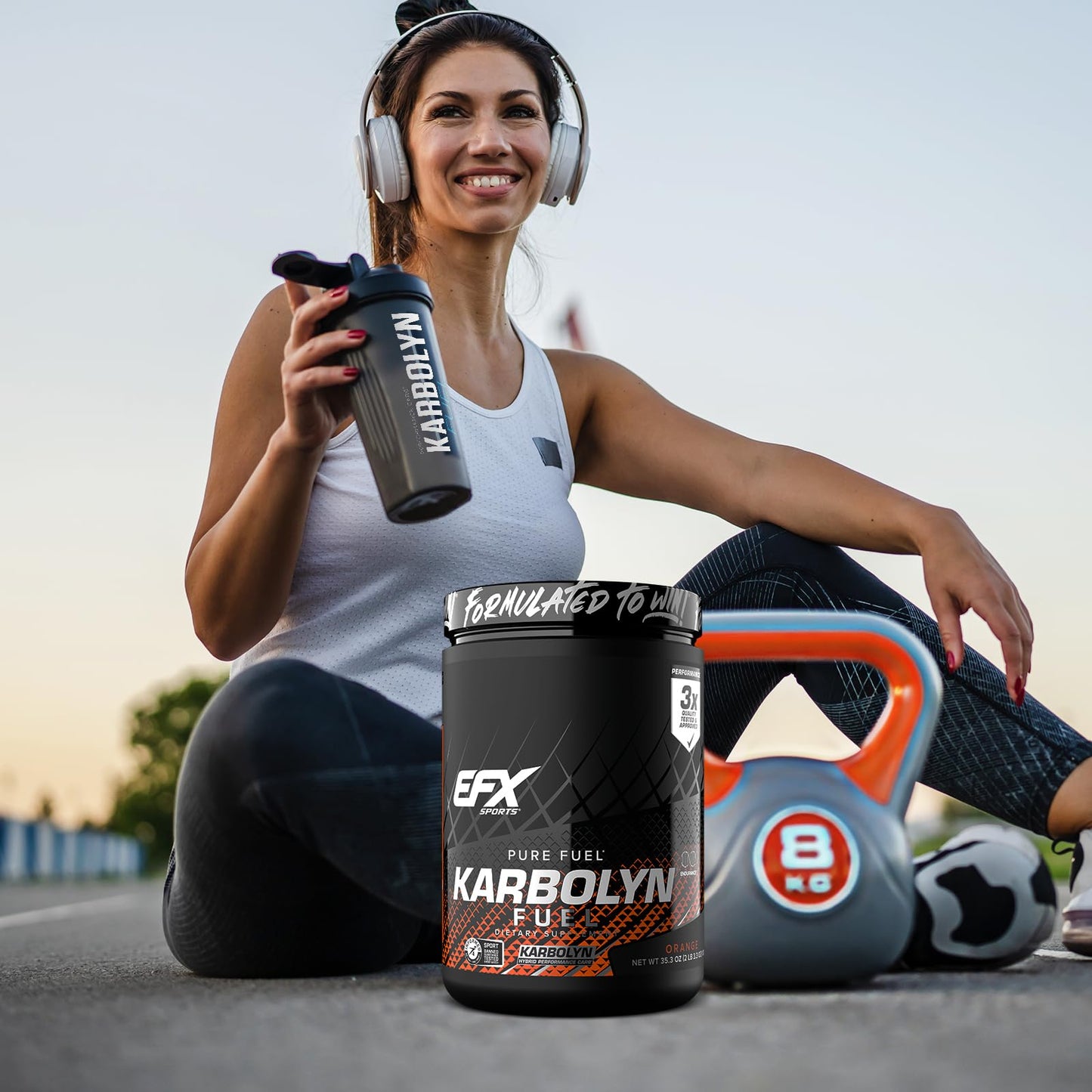 EFX Sports Karbolyn Fuel | Fast-Absorbing Carbohydrate Powder | Carb Load, Sustained Energy, Quick Recovery | Stimulant Free | 39 Servings (Neutral)