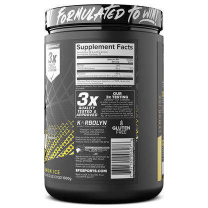EFX Sports Karbolyn Fuel | Fast-Absorbing Carbohydrate Powder | Carb Load, Sustained Energy, Quick Recovery | Stimulant Free | 39 Servings (Neutral)