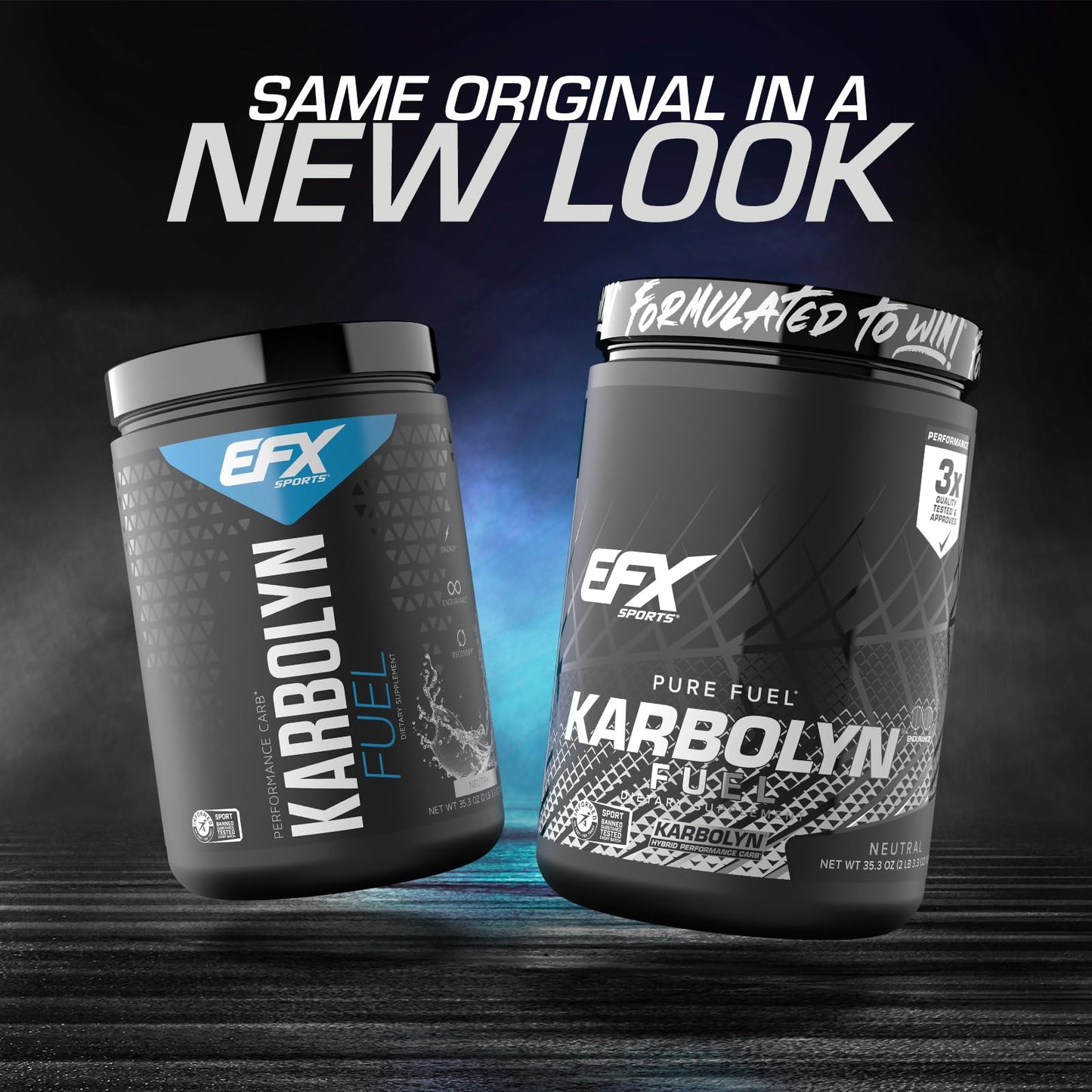 EFX Sports Karbolyn Fuel | Fast-Absorbing Carbohydrate Powder | Carb Load, Sustained Energy, Quick Recovery | Stimulant Free | 39 Servings (Neutral)