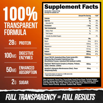 ALPHA LION Superhuman Whey Protein Powder, Great Tasting Pure Whey Protein Isolate, Low Carb, Low Sugar, No Bloat Post Workout, Muscle Recovery & Growth (28 Servings, Orange Gainsicle)