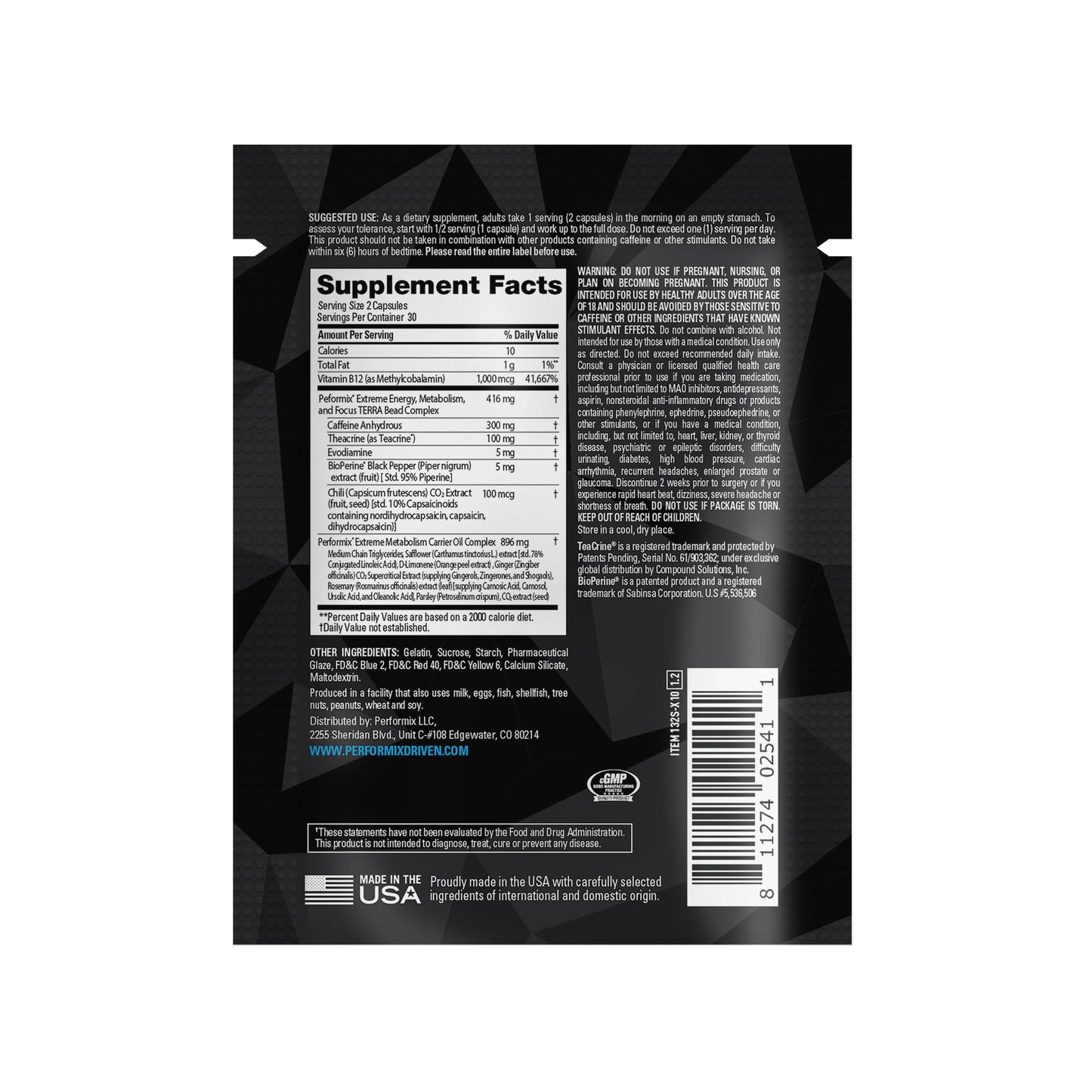 PERFORMIX SST V2X Super Strength Technology - Multi-Phase Suspension Timed-Release Energy, Mental Focus, Pre-Workout Supplement for Men & Women, 60 Capsules