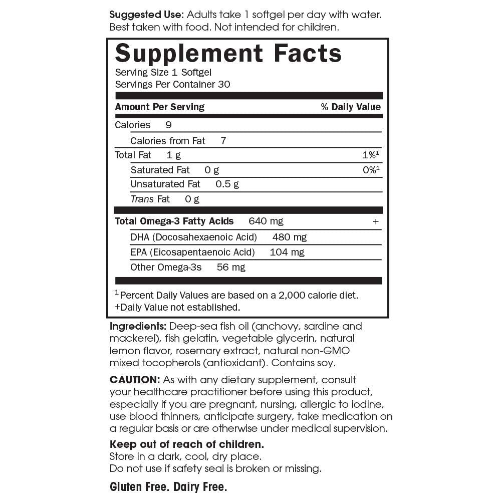 Garden of Life Prenatal DHA Omega 3 Fish Oil Supplement - Minami Natural Prenatal, Lemon, 60 Softgels