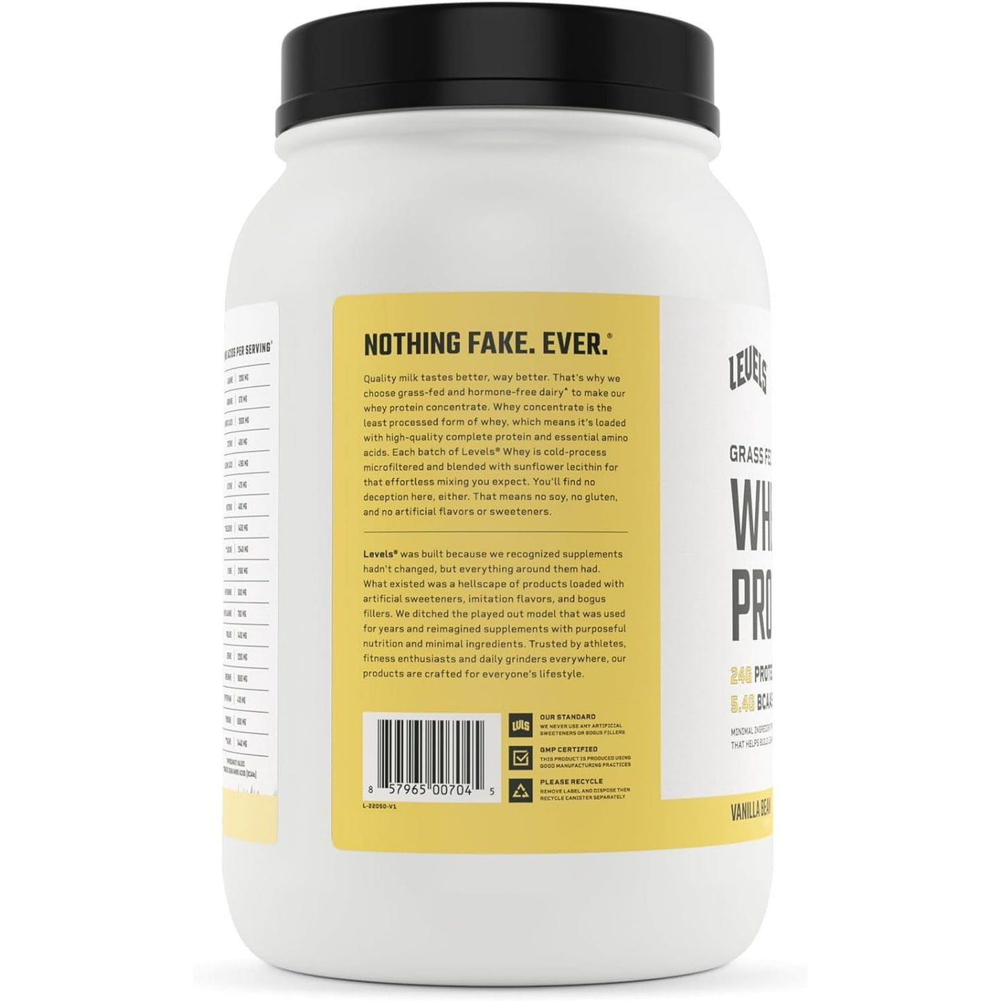 Grass Fed Whey Protein Powder, Vanilla Bean, 2 lb (907 g)