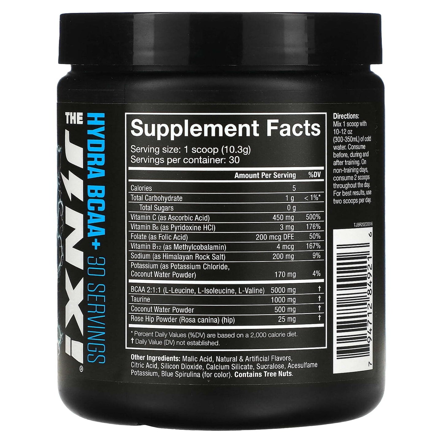 JNX Sports® The Jinx Hydra BCAA+ Hydration + Electrolytes & Immunity Boost Blue