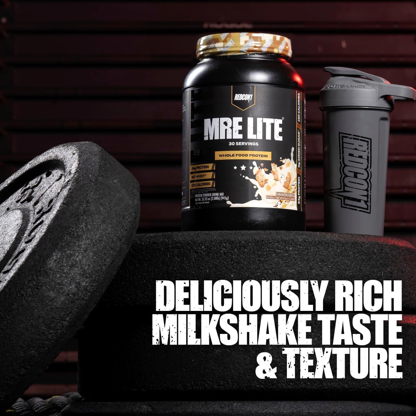 Redcon1 Mre Lite  Vanilla Milkshake Protein Power Drink Mix Size 33.33 Oz Pack 2
