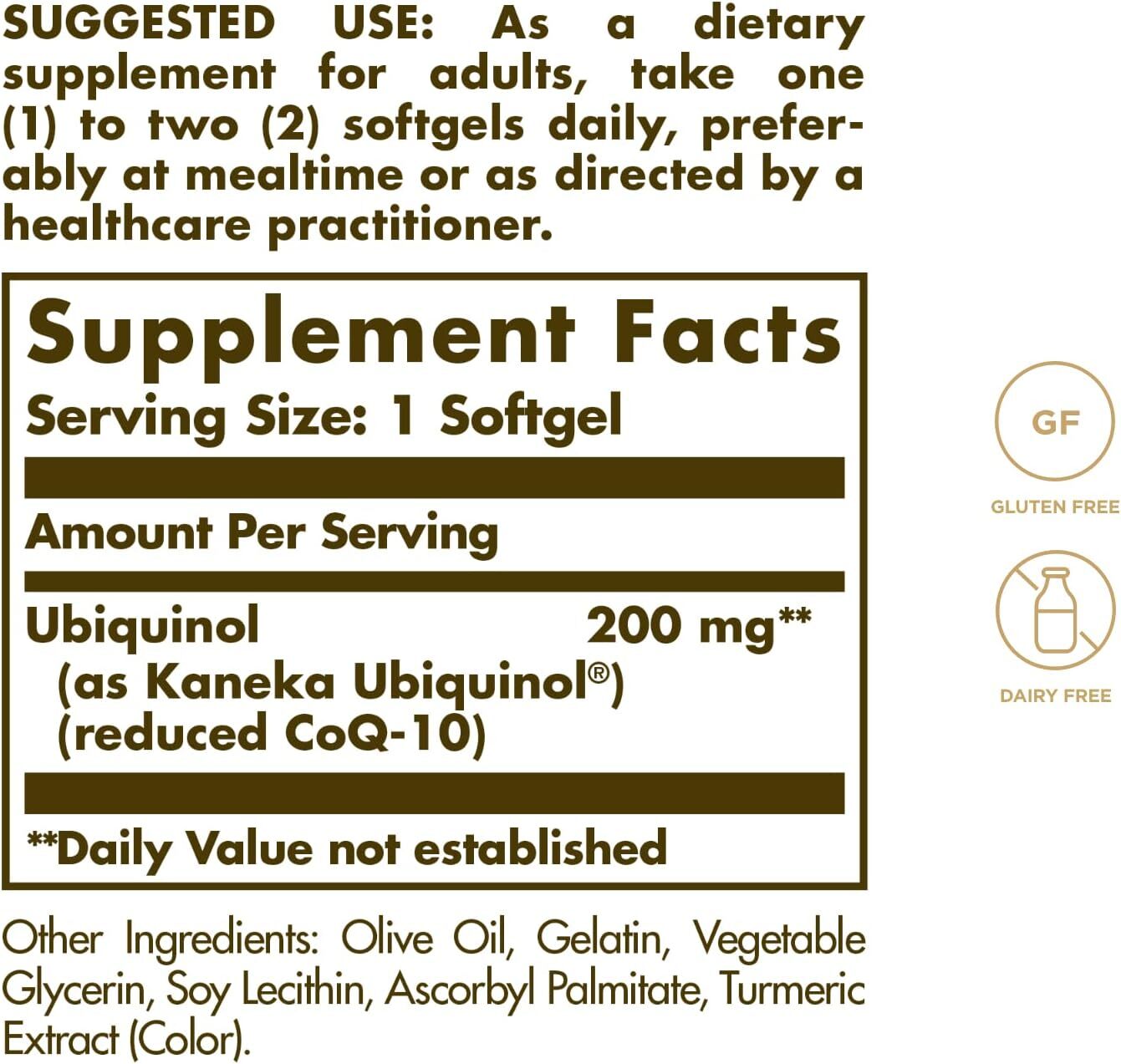 Solgar Ubiquinol 200 mg Reduced CoQ-10 30 Softgels