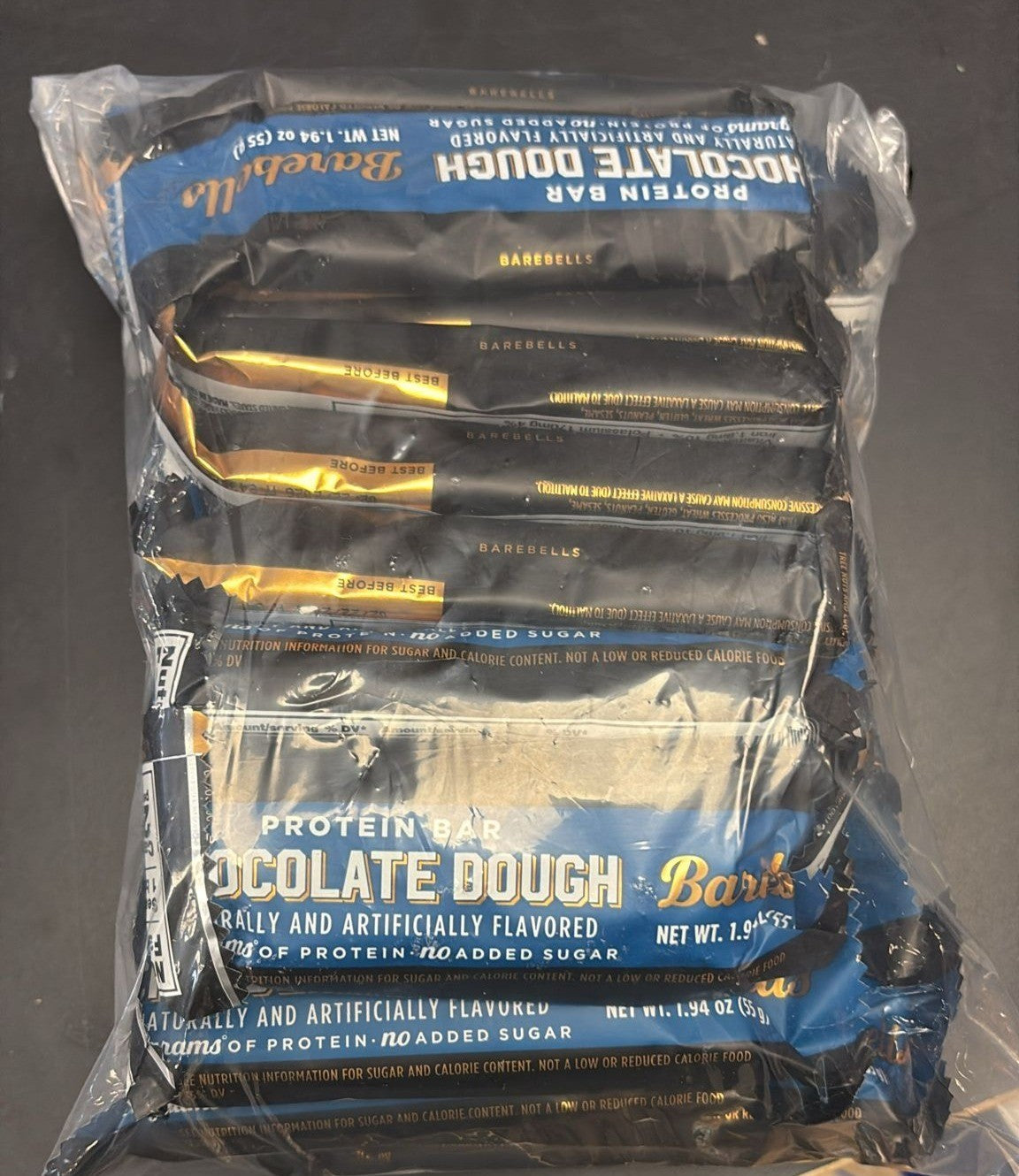 Barebells Chocolate Dough – 24 Bars, No Retail Box, Secure & Authentic