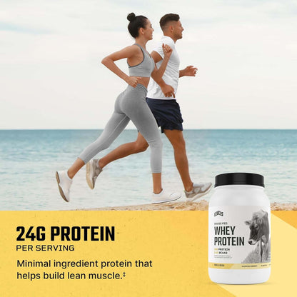 Grass Fed Whey Protein Powder, Vanilla Bean, 2 lb (907 g)