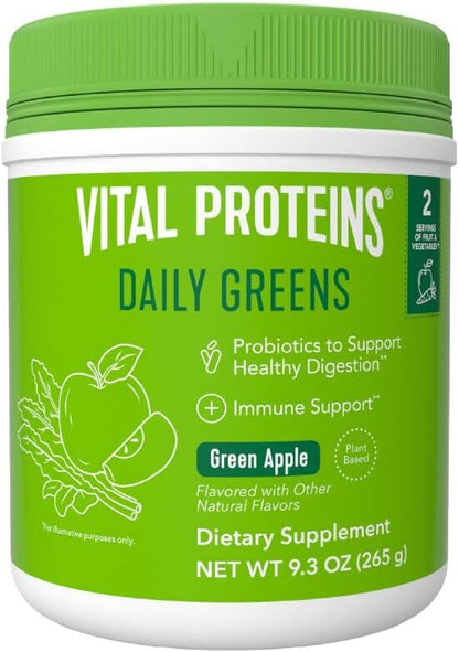 Vital Proteins Daily Greens Green Apple Flavor 9.3 OZ