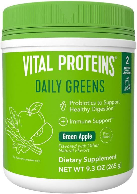 Vital Proteins Daily Greens Green Apple Flavor 9.3 OZ