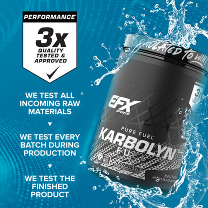 EFX Sports Karbolyn Fuel | Fast-Absorbing Carbohydrate Powder | Carb Load, Sustained Energy, Quick Recovery | Stimulant Free | 39 Servings (Neutral)