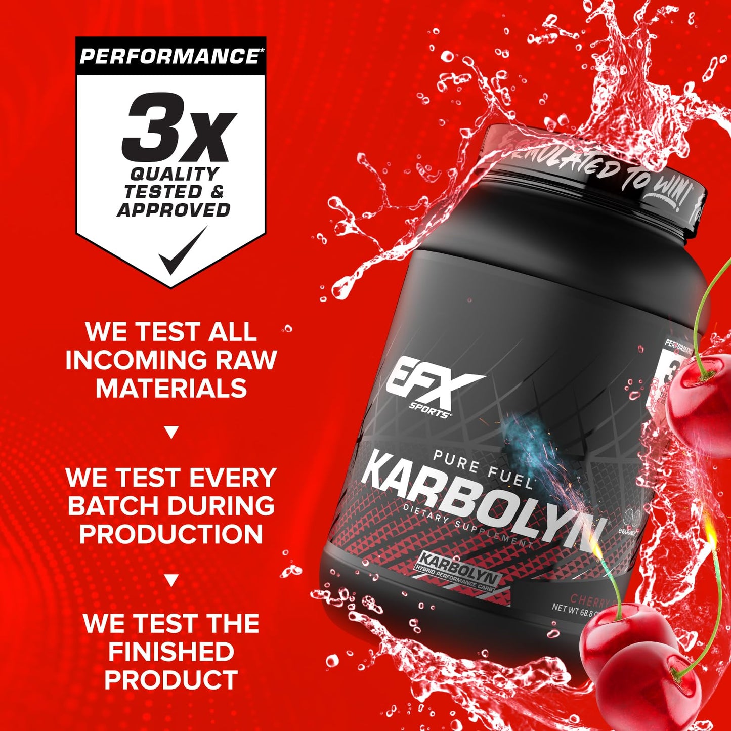 EFX Sports Karbolyn Fuel | Fast-Absorbing Carbohydrate Powder | Carb Load, Sustained Energy, Quick Recovery | Stimulant Free | 39 Servings (Neutral)