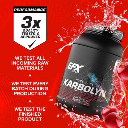 EFX Sports Karbolyn Fuel | Fast-Absorbing Carbohydrate Powder | Carb Load, Sustained Energy, Quick Recovery | Stimulant Free | 39 Servings (Neutral)