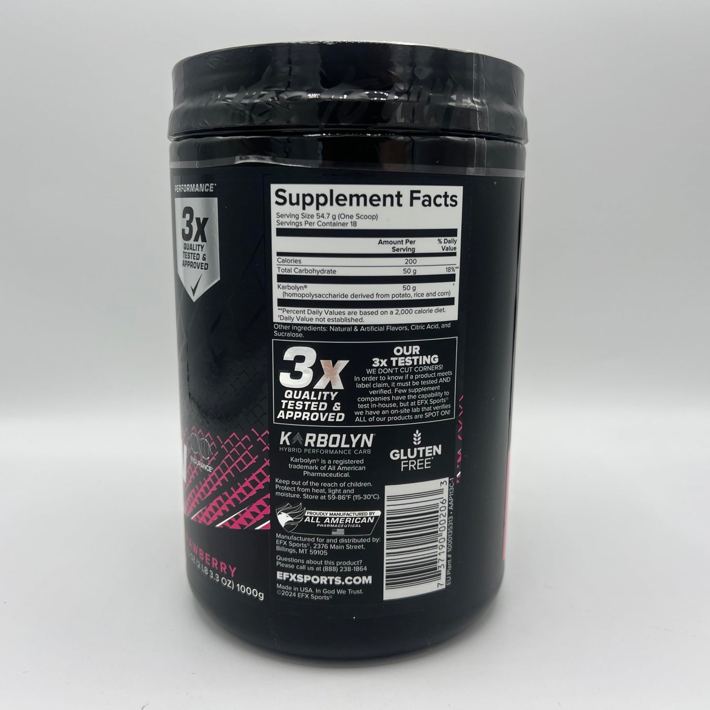 EFX Sports Karbolyn Fuel | Fast-Absorbing Carbohydrate Powder | Carb Load, Sustained Energy, Quick Recovery | Stimulant Free | 39 Servings (Neutral)