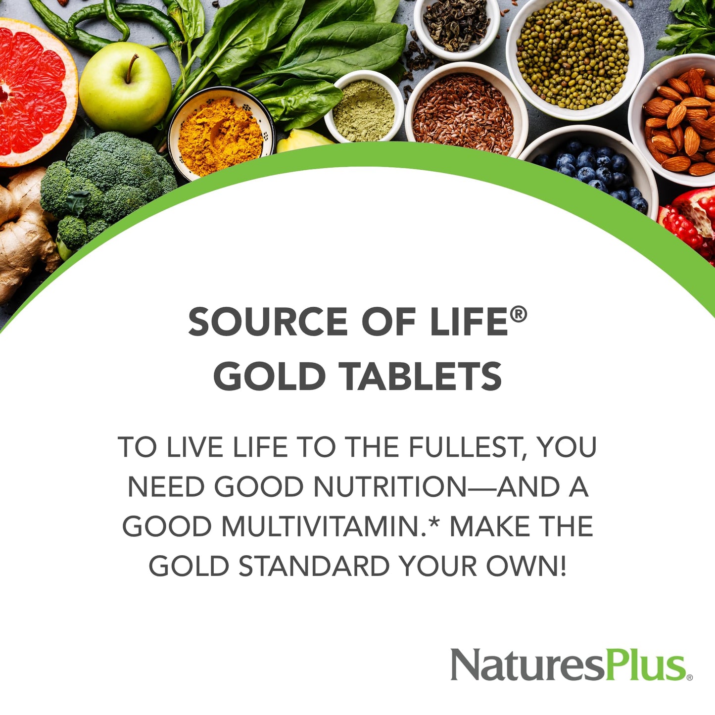 Natures Plus Source of Life Gold Multivitamin - 180 Tablets - with Vitamins D3 & B12 - Blood, Bone & Immune Support - Vegetarian & Gluten Free - 60 Servings