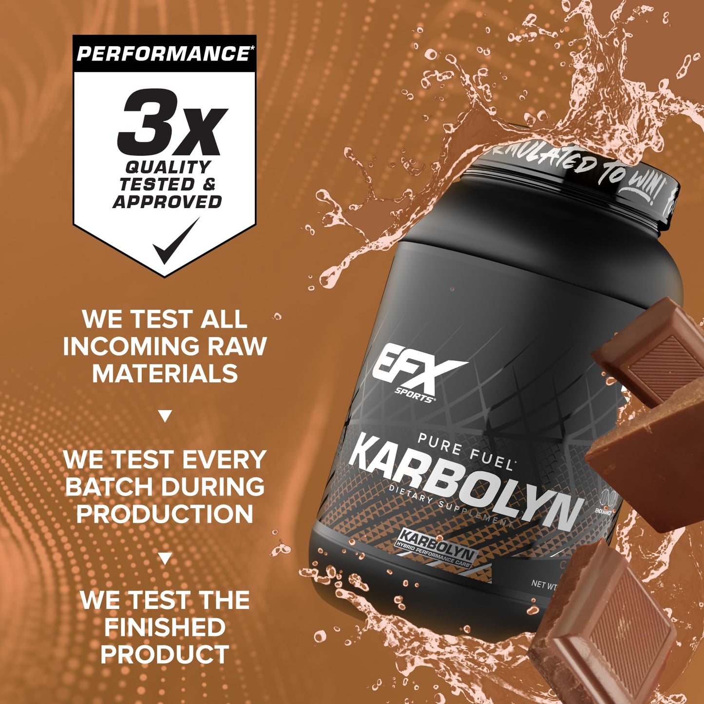 EFX Sports Karbolyn Fuel | Fast-Absorbing Carbohydrate Powder | Carb Load, Sustained Energy, Quick Recovery | Stimulant Free | 39 Servings (Neutral)