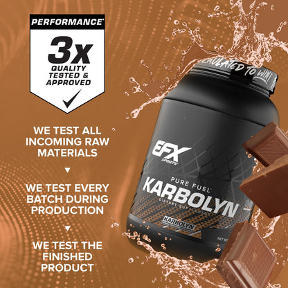 EFX Sports Karbolyn Fuel | Fast-Absorbing Carbohydrate Powder | Carb Load, Sustained Energy, Quick Recovery | Stimulant Free | 39 Servings (Neutral)