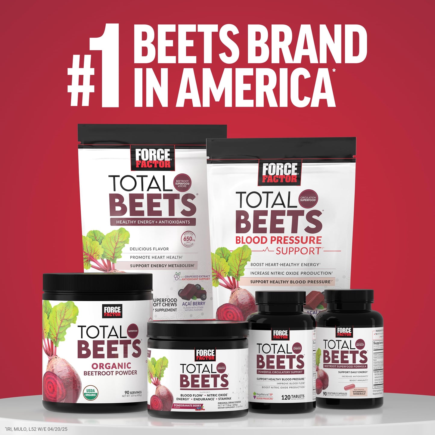 Force Factor Total Beets Ultimate Heart Health Blood Pressure Support with CoQ10, Beet Root Powder, Grape Seed Extract, Blood Pressure Supplement for Circulation, Black Cherry, 30 Servings