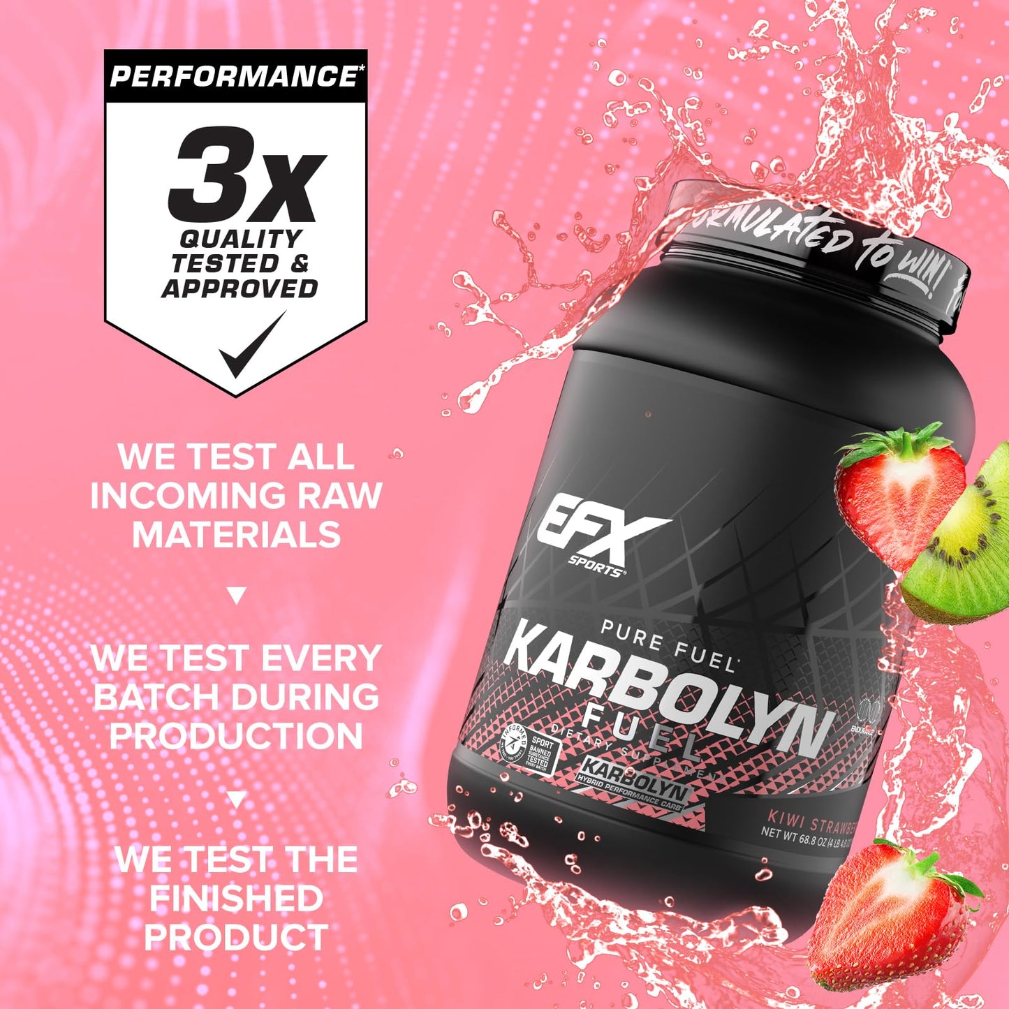 EFX Sports Karbolyn Fuel | Fast-Absorbing Carbohydrate Powder | Carb Load, Sustained Energy, Quick Recovery | Stimulant Free | 39 Servings (Neutral)
