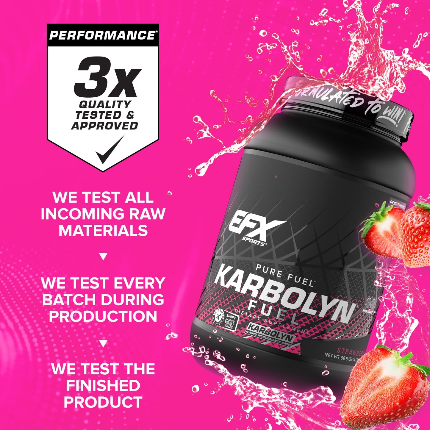 EFX Sports Karbolyn Fuel | Fast-Absorbing Carbohydrate Powder | Carb Load, Sustained Energy, Quick Recovery | Stimulant Free | 39 Servings (Neutral)