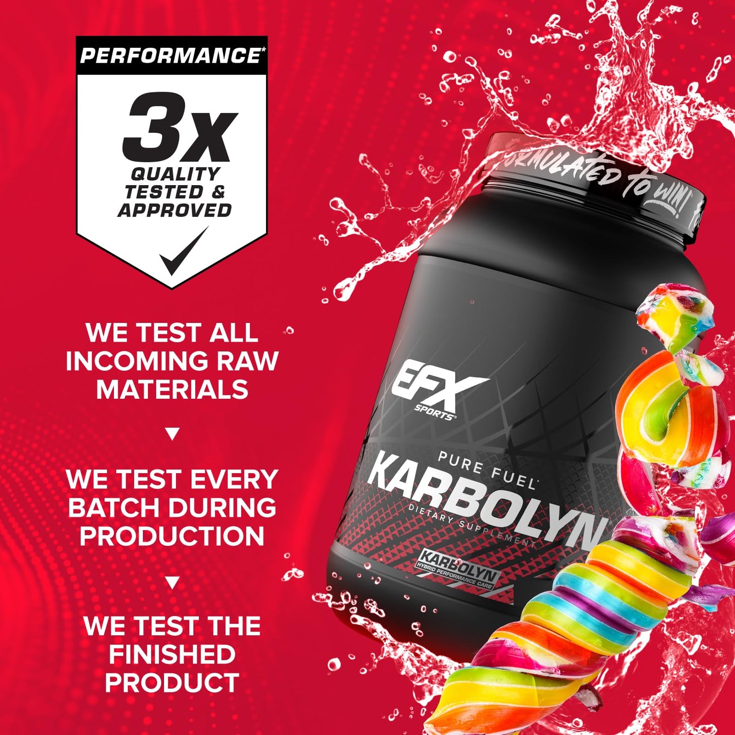 EFX Sports Karbolyn Fuel | Fast-Absorbing Carbohydrate Powder | Carb Load, Sustained Energy, Quick Recovery | Stimulant Free | 39 Servings (Neutral)