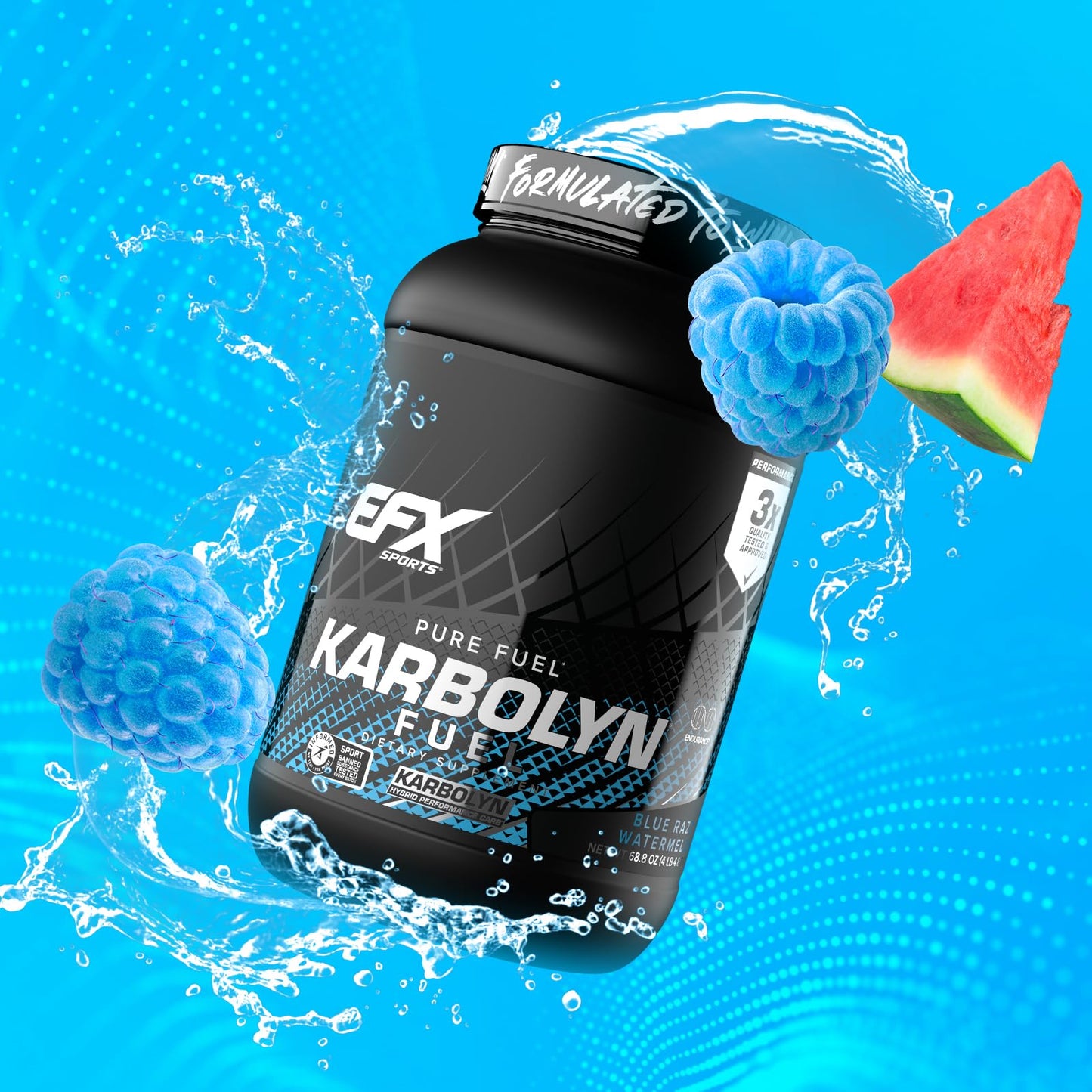 EFX Sports Karbolyn Fuel | Fast-Absorbing Carbohydrate Powder | Carb Load, Sustained Energy, Quick Recovery | Stimulant Free | 39 Servings (Neutral)