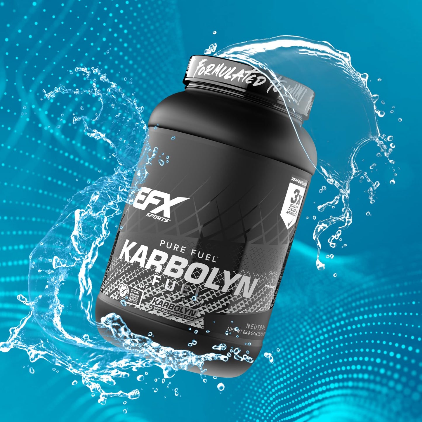 EFX Sports Karbolyn Fuel | Fast-Absorbing Carbohydrate Powder | Carb Load, Sustained Energy, Quick Recovery | Stimulant Free | 39 Servings (Neutral)