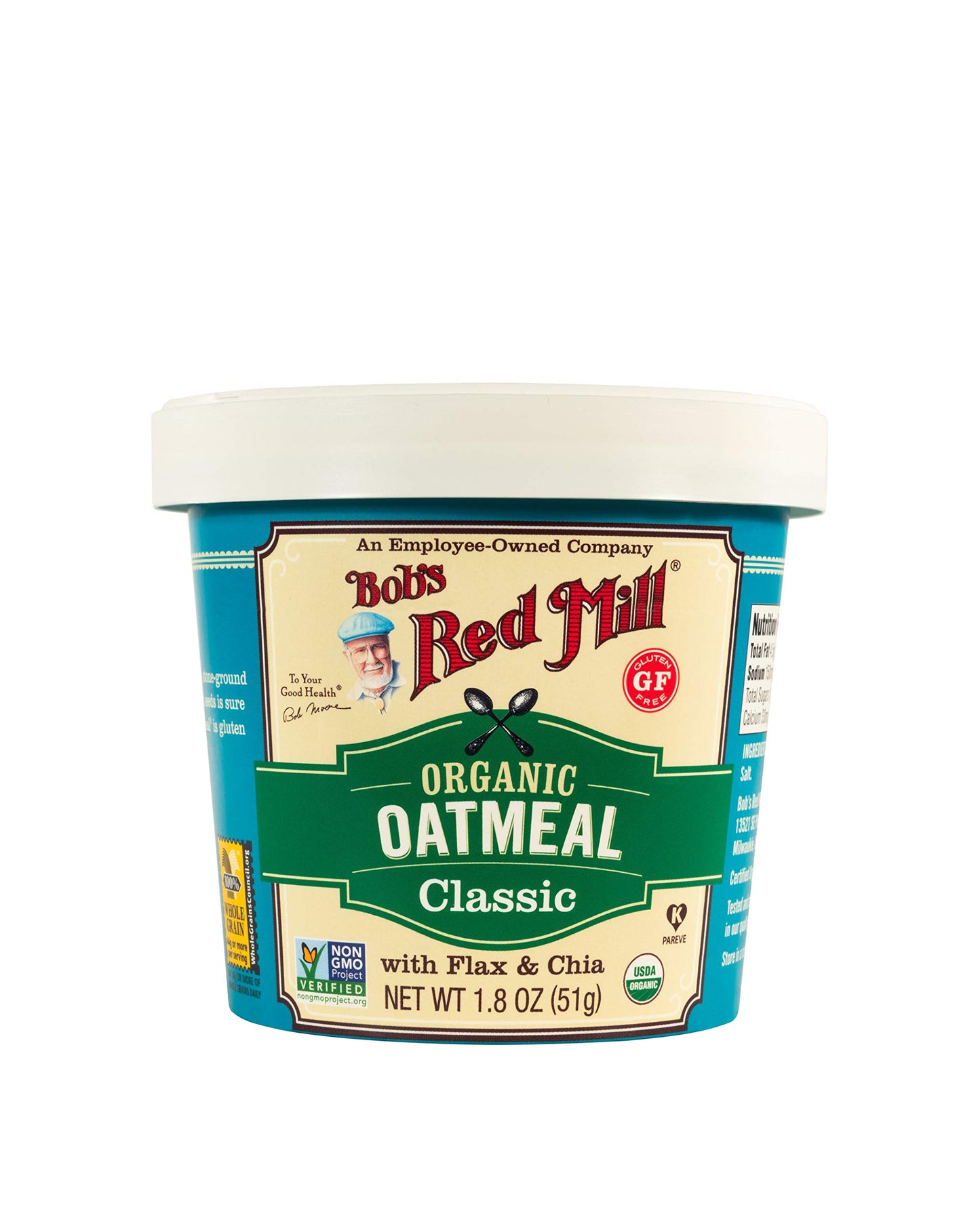 Bob's Red Mill Organic Oat Cup, Fruit & Seed, 1 cup (Pack of 12)- Non GMO, Whole Grain, Kosher