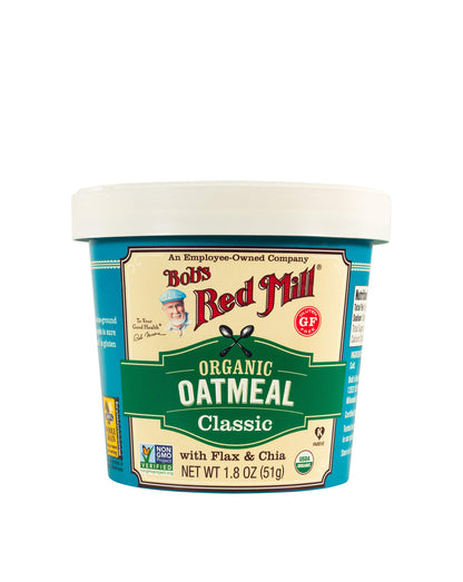 Bob's Red Mill Organic Oat Cup, Fruit & Seed, 1 cup (Pack of 12)- Non GMO, Whole Grain, Kosher