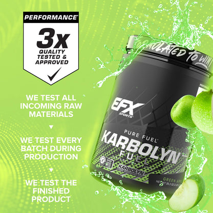 EFX Sports Karbolyn Fuel | Fast-Absorbing Carbohydrate Powder | Carb Load, Sustained Energy, Quick Recovery | Stimulant Free | 39 Servings (Neutral)