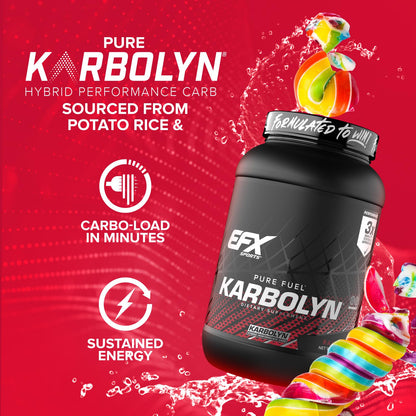 EFX Sports Karbolyn Fuel | Fast-Absorbing Carbohydrate Powder | Carb Load, Sustained Energy, Quick Recovery | Stimulant Free | 39 Servings (Neutral)