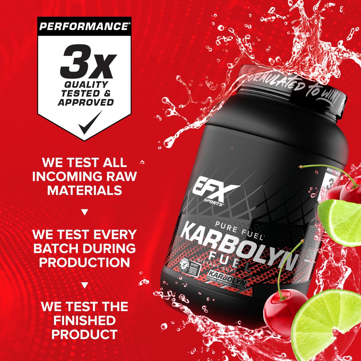 EFX Sports Karbolyn Fuel | Fast-Absorbing Carbohydrate Powder | Carb Load, Sustained Energy, Quick Recovery | Stimulant Free | 39 Servings (Neutral)