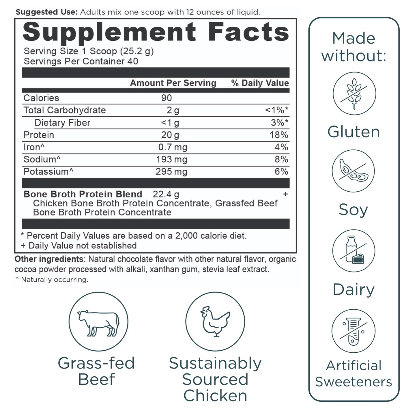 Ancient Nutrition Grass Fed, Cage Free, Bone Broth Protein Powder, 20g Protein, Hydrolyzed Collagen Peptides, Keto & Paleo Friendly, Supports Joint, Gut Health, Vanilla, 20 Servings