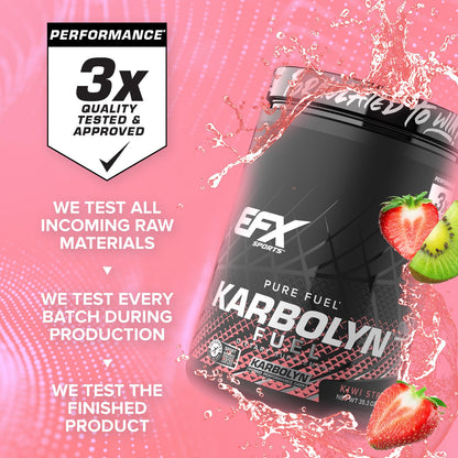 EFX Sports Karbolyn Fuel | Fast-Absorbing Carbohydrate Powder | Carb Load, Sustained Energy, Quick Recovery | Stimulant Free | 39 Servings (Neutral)