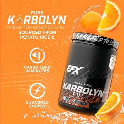 EFX Sports Karbolyn Fuel | Fast-Absorbing Carbohydrate Powder | Carb Load, Sustained Energy, Quick Recovery | Stimulant Free | 39 Servings (Neutral)