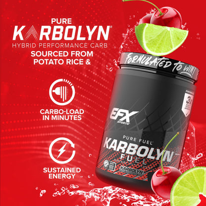 EFX Sports Karbolyn Fuel | Fast-Absorbing Carbohydrate Powder | Carb Load, Sustained Energy, Quick Recovery | Stimulant Free | 39 Servings (Neutral)