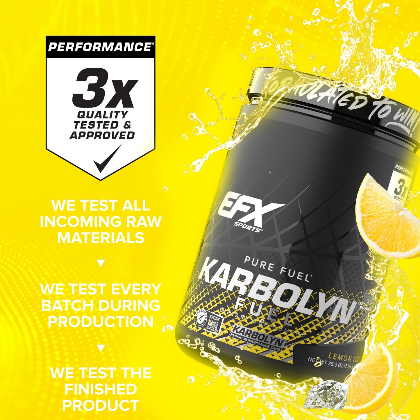 EFX Sports Karbolyn Fuel | Fast-Absorbing Carbohydrate Powder | Carb Load, Sustained Energy, Quick Recovery | Stimulant Free | 39 Servings (Neutral)