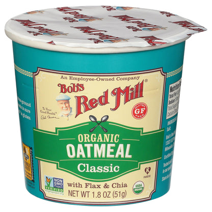 Bob's Red Mill Organic Oat Cup, Fruit & Seed, 1 cup (Pack of 12)- Non GMO, Whole Grain, Kosher