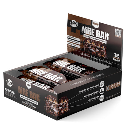 REDCON1 MRE Protein Bar, Blueberry Cobbler - Contains MCT Oil + 20g of Whole Food Protein - Easily Digestible, Macro Balanced Low Sugar Meal Replacement Bar (12 Bars)