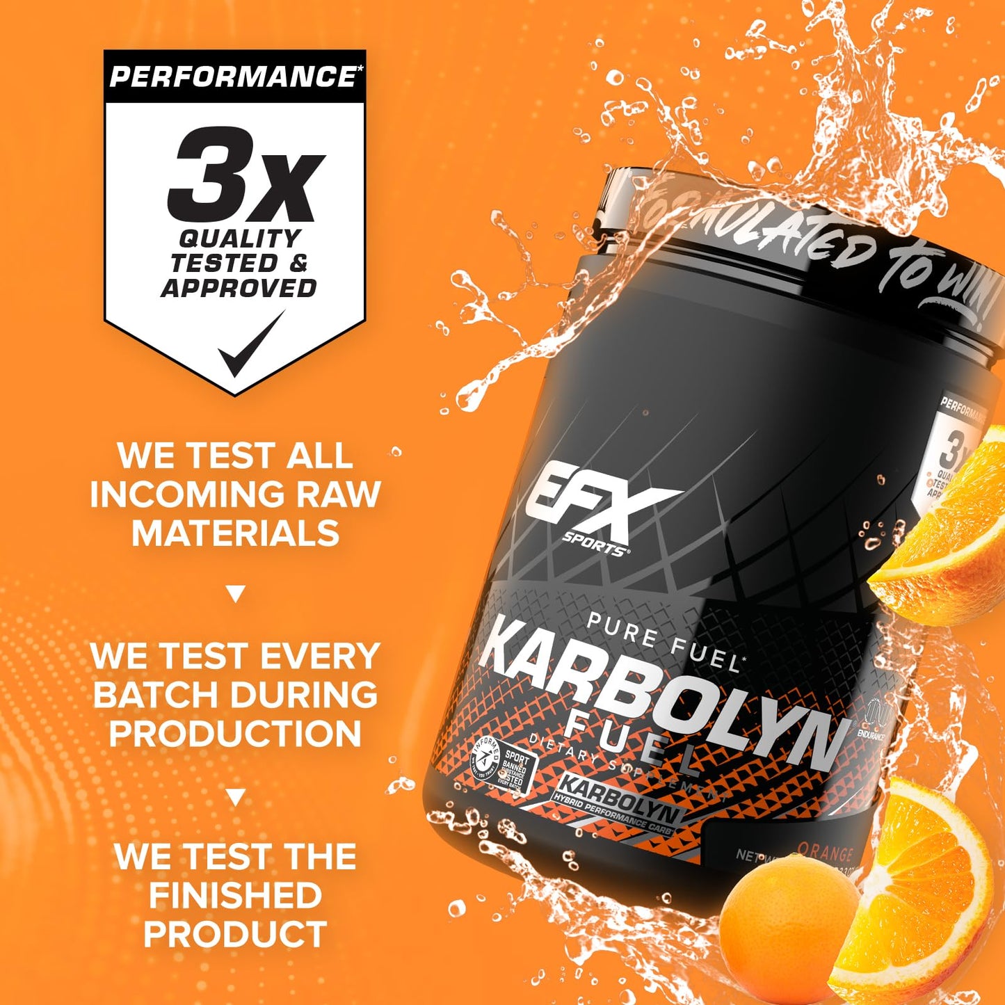 EFX Sports Karbolyn Fuel | Fast-Absorbing Carbohydrate Powder | Carb Load, Sustained Energy, Quick Recovery | Stimulant Free | 39 Servings (Neutral)