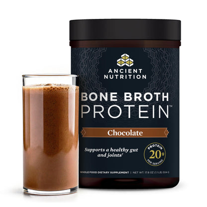Ancient Nutrition Grass Fed, Cage Free, Bone Broth Protein Powder, 20g Protein, Hydrolyzed Collagen Peptides, Keto & Paleo Friendly, Supports Joint, Gut Health, Vanilla, 20 Servings