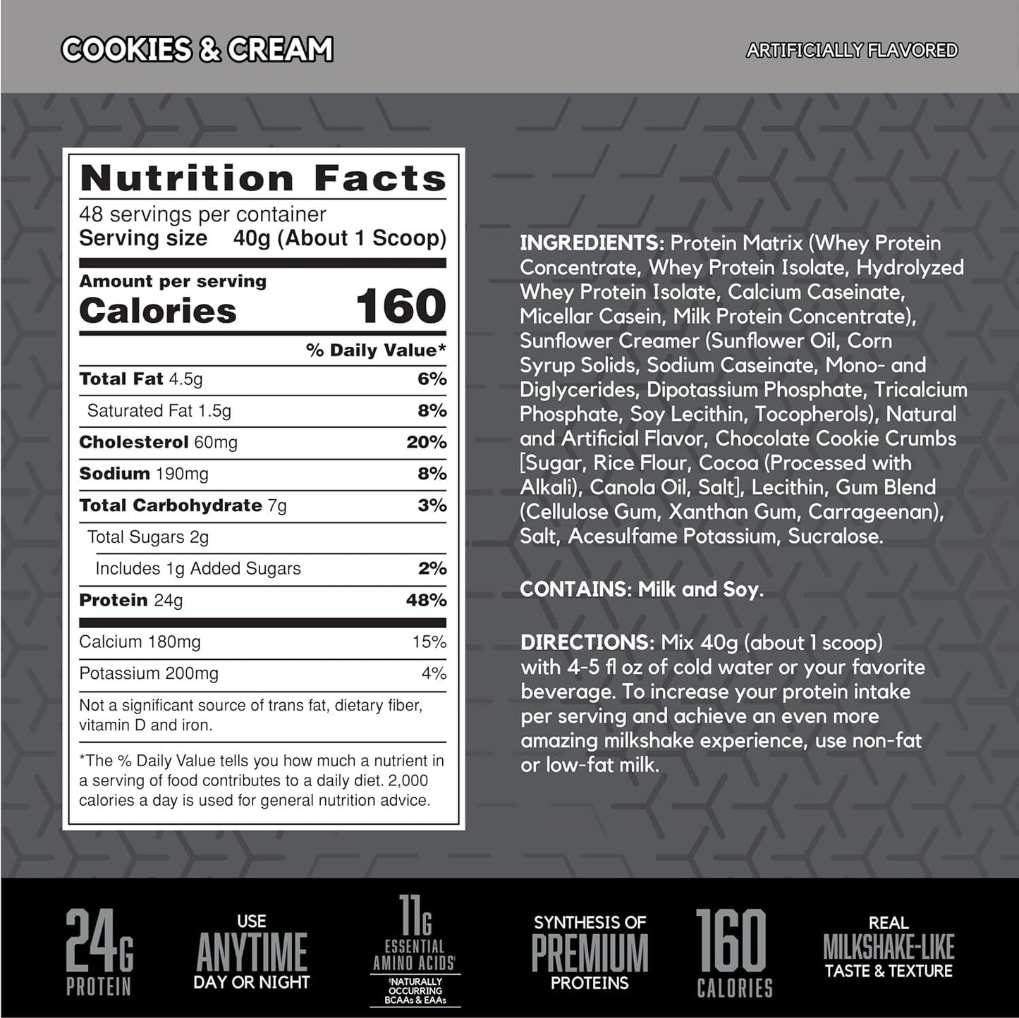 Syntha-6 Edge®, Protein Powder Drink Mix, Cookies & Cream, 4.23 lb (1.92 kg)