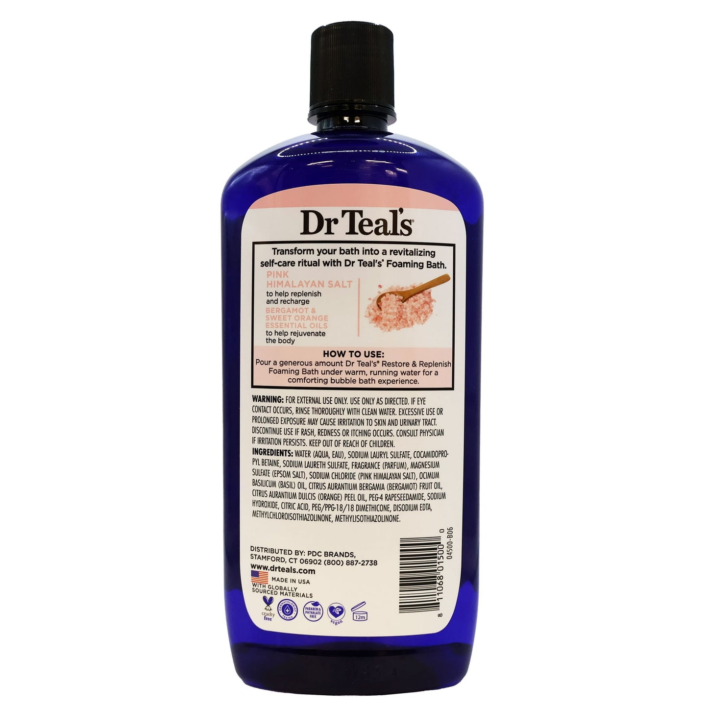 Dr Teals Epsom Salt Foaming Bath Pink Himalayan 34 Oz., Pack of 2