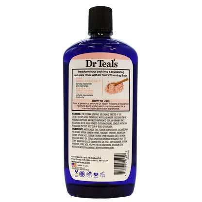 Dr Teals Epsom Salt Foaming Bath Pink Himalayan 34 Oz., Pack of 2