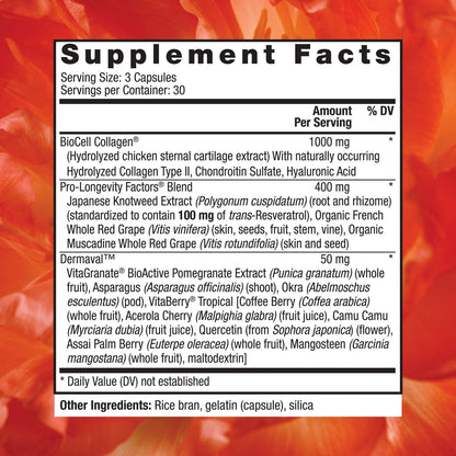 Reserveage Nutrition Collagen Booster Skin and Joint Supplement 90 ct