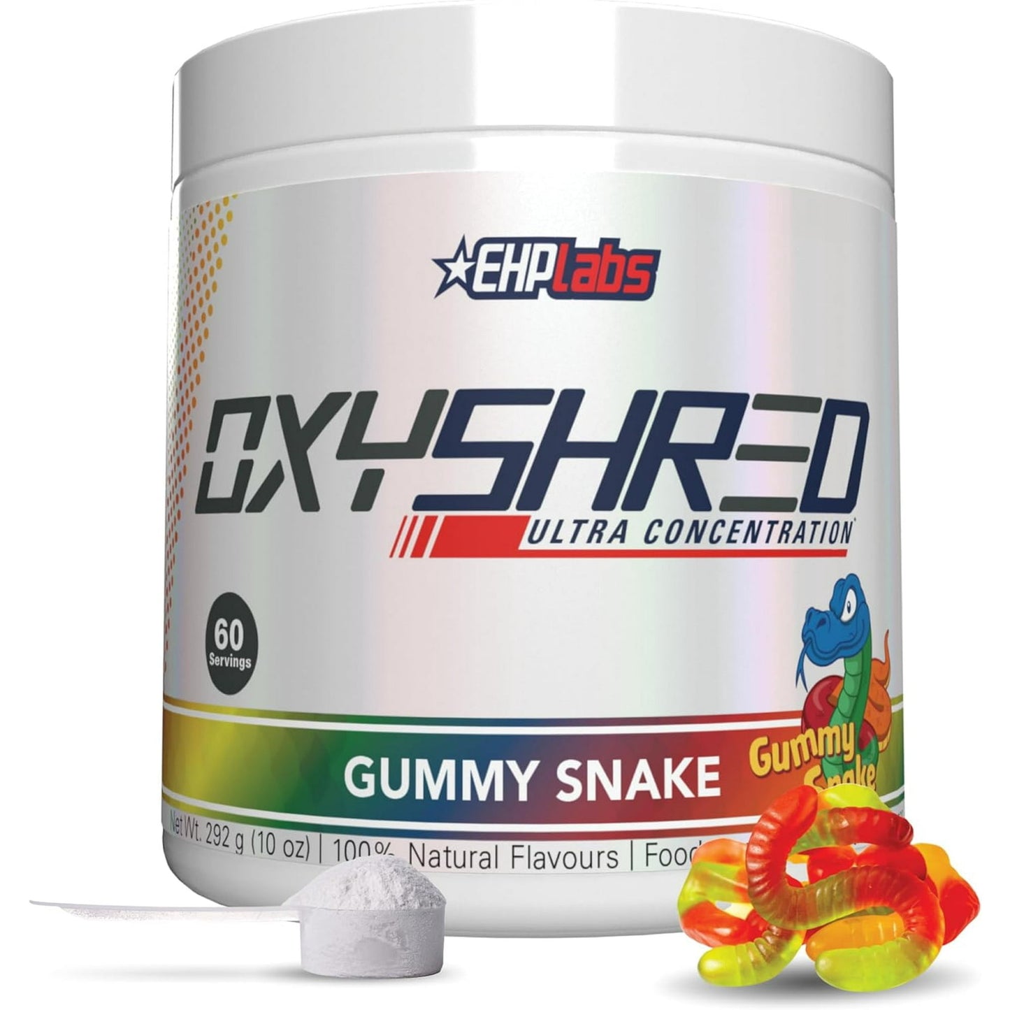 EHP Labs OxyShred Thermogenic Fat Burner Gummy Snake 60 Servings 292g