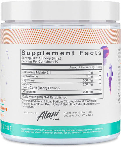 Alani Nu Pre-Workout Energy, Pump, Endurance 30 Servings - Galaxy Lemonade