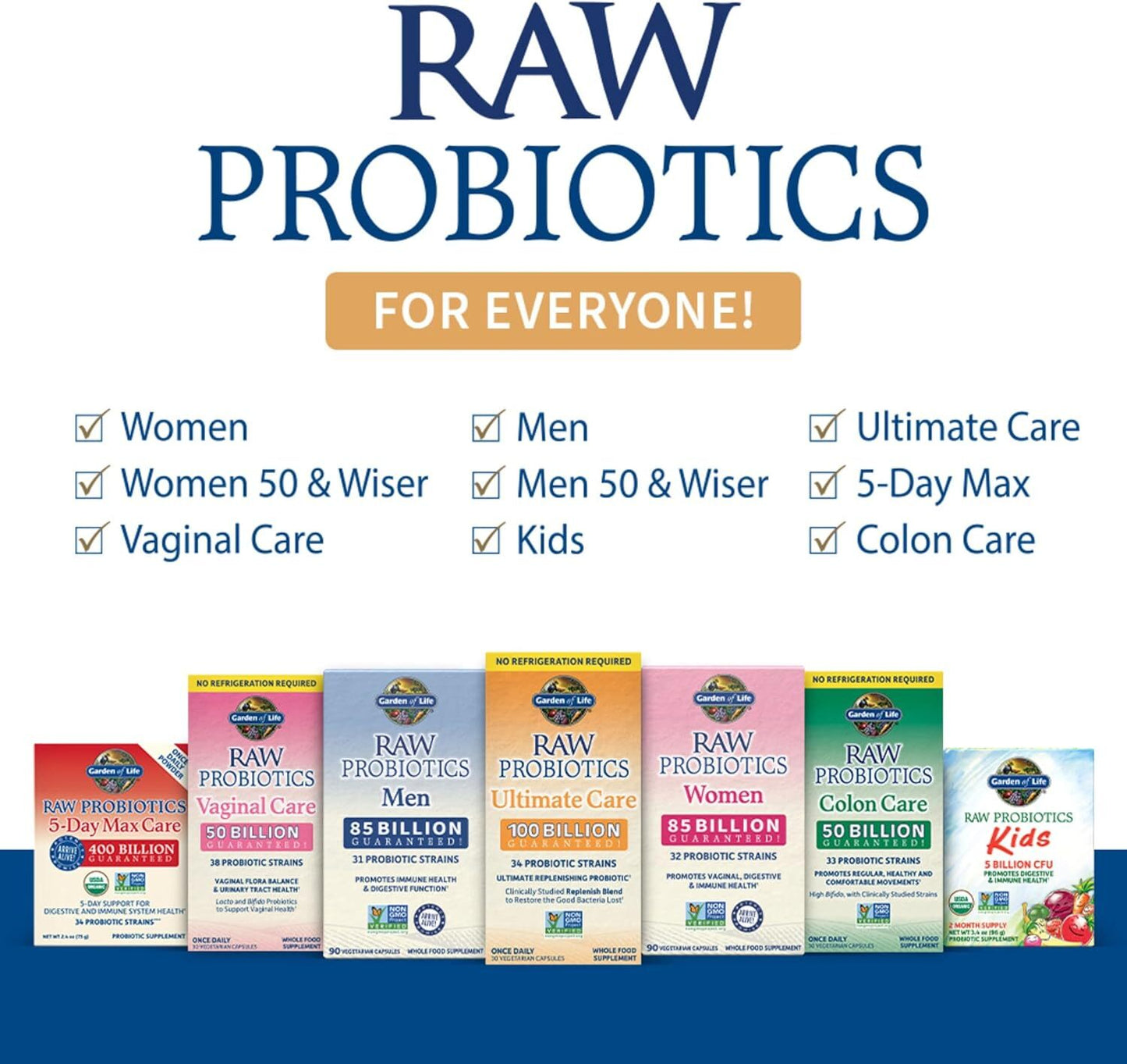 Garden of Life Raw Probiotics 5-Day Max Care 2.4 Oz