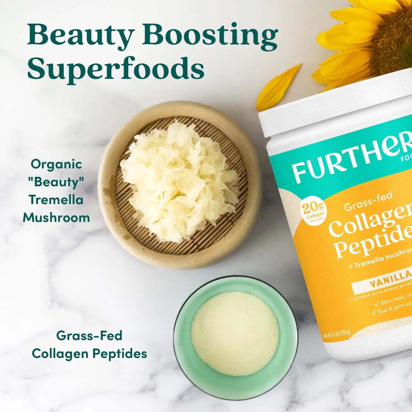 Further Food Vanilla Collagen Peptides Powder - 30 Servings
