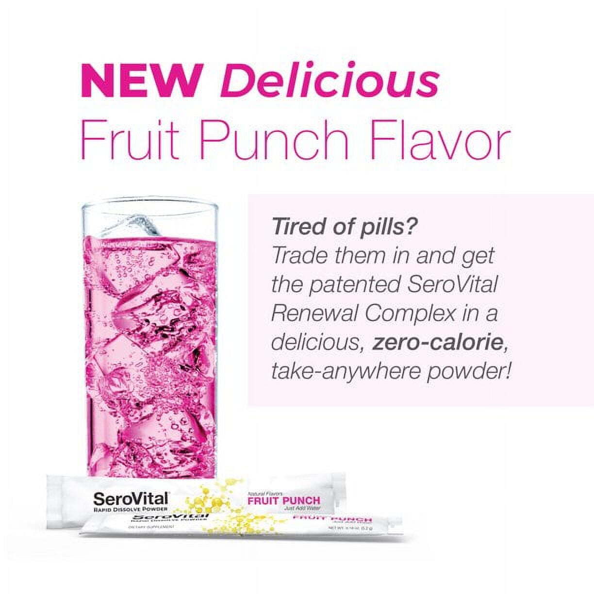 SeroVital Fruit Punch Powder Dietary Supplement - 30 Sachets